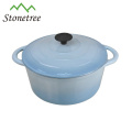 4pcs Enamel Color Cast Iron Cookware